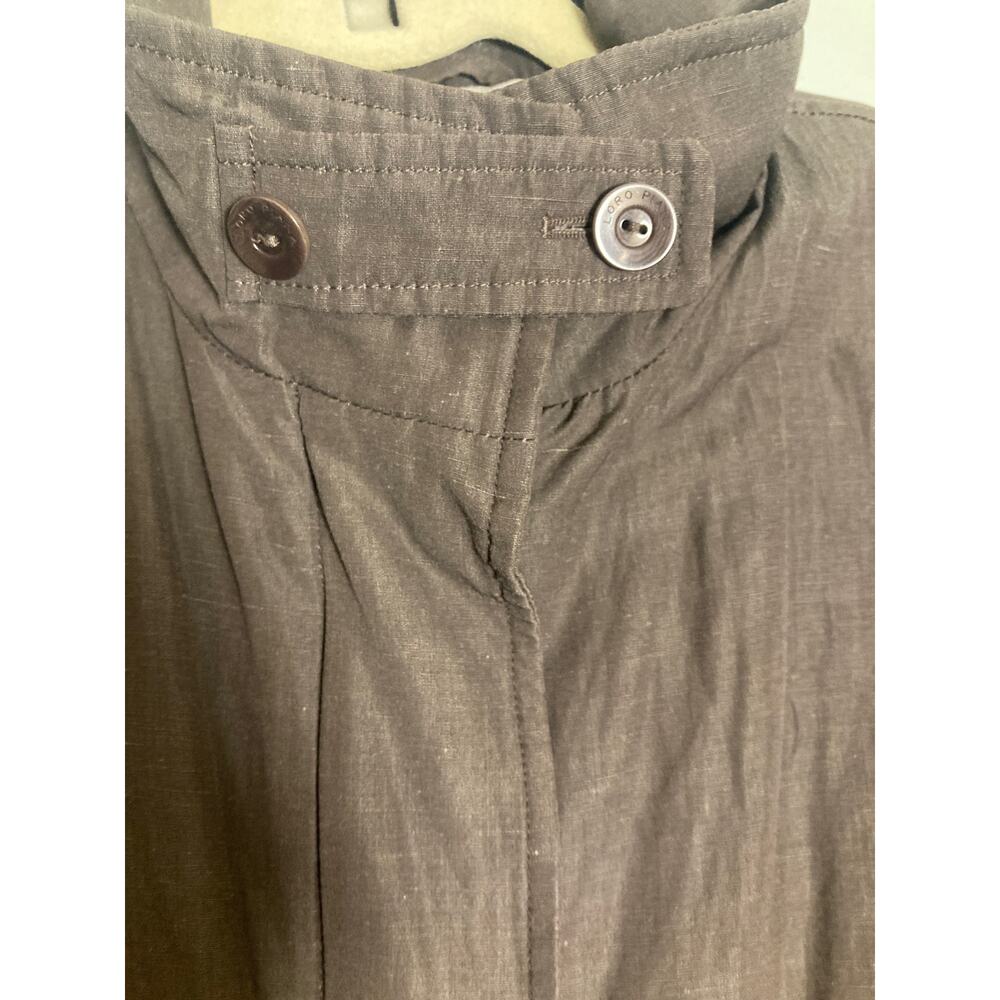Loro Piana Storm System Brown Mid-length Jacket Luxury Wool/ Linen/ Silk ~ Sz 42 - Picture 12 of 12